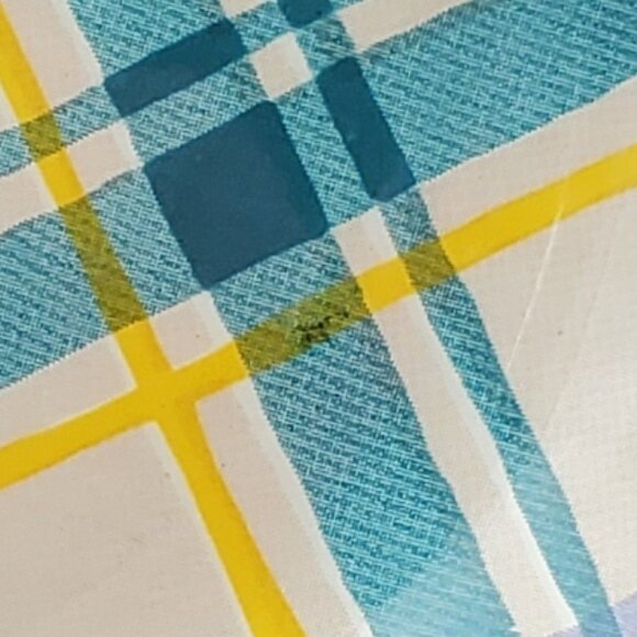 Over and Back Plaid Individual Pasta Bowls Made in Italy Yellow Blue Stripe Bowl - Picture 8 of 8